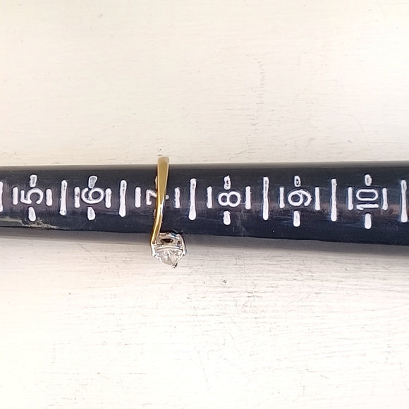 14K GE ESPO (Joseph Esposito) Heart Shape CZ Stone Gold Ring - Picture 6 of 8